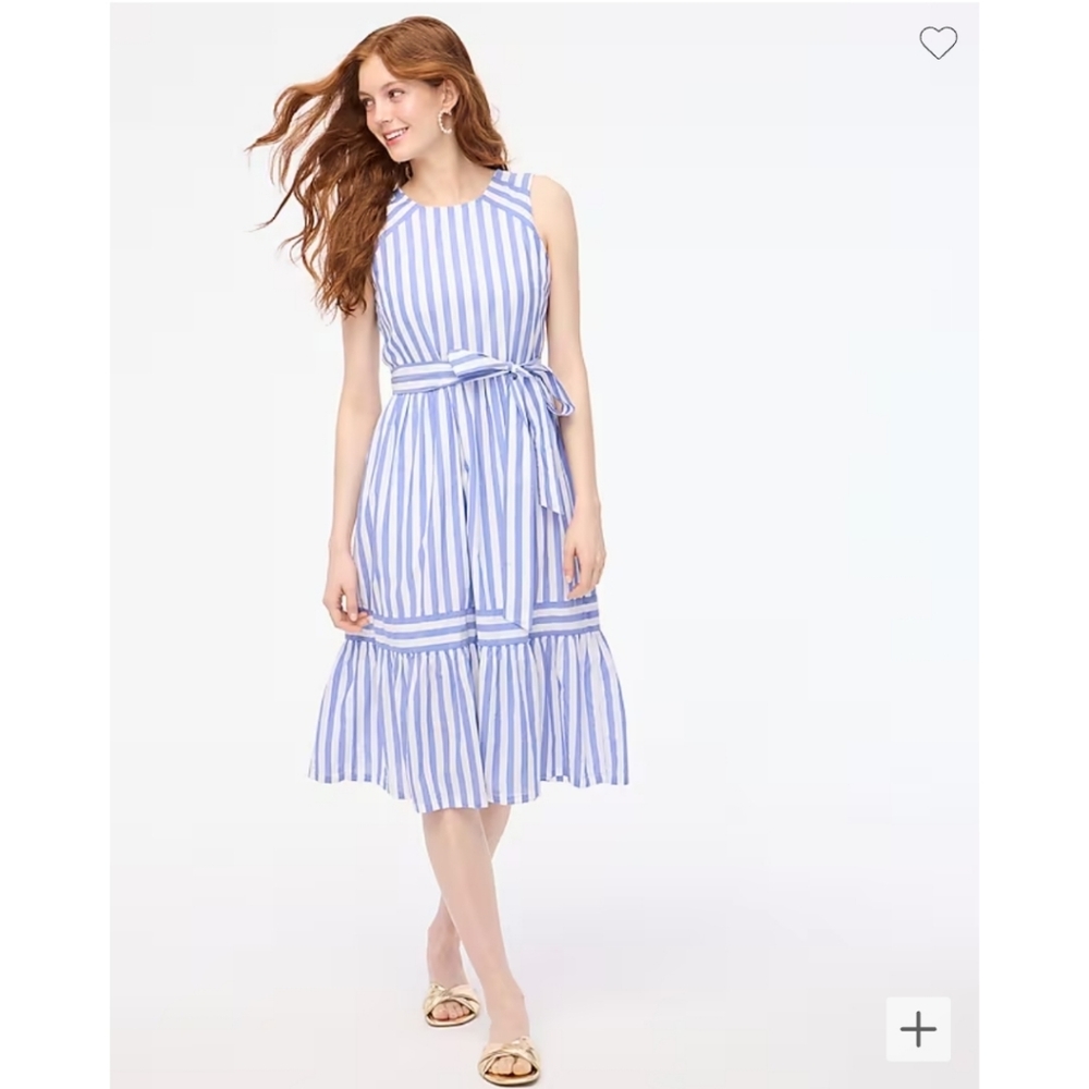 J. Crew Stripe Midi Dress - Picture 3 of 10